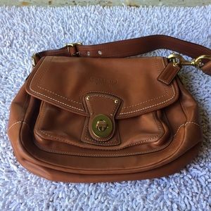 Coach Legacy Ali Brown Whiskey Leather Shoulder Handbag Purse